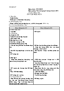 Giáo án Lớp 3 - Tuần 18 (Buổi chiều) - Năm học 2015-2016 - Cô Thu