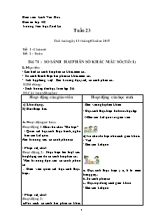 Giáo án Lớp 4 (VNEN) - Tuần 23 - Năm học 2016-2017 - Linh Văn Đức