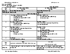 Kế hoạch bài dạy Lớp ghép 3+4 - Tuần 11 - Năm học 2016-2017 - Nguyễn Văn Khang