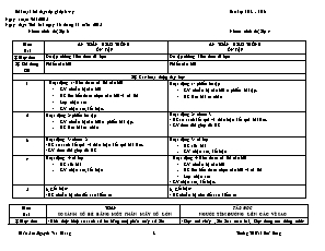 Kế hoạch bài dạy Lớp ghép 3+4 - Tuần 13 - Năm học 2016-2017 - Nguyễn Văn Khang