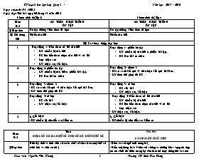 Kế hoạch bài dạy Lớp ghép 3+4 - Tuần 15 - Năm học 2016-2017 - Nguyễn Văn Khang