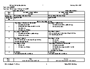 Kế hoạch bài dạy Lớp ghép 3+4 - Tuần 27 - Năm học 2016-2017 - Nguyễn Văn Khang