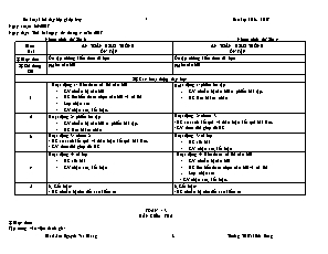 Kế hoạch bài dạy Lớp ghép 3+4 - Tuần 33 - Năm học 2016-2017 - Nguyễn Văn Khang