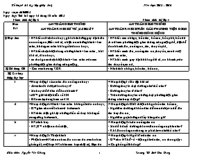 Kế hoạch bài dạy Lớp ghép 3+4 - Tuần 8 - Năm học 2016-2017 - Nguyễn Văn Khang