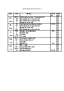 Giáo án chủ nhiệm Lớp 2 - Tuần 1 - Năm học 2017-2018