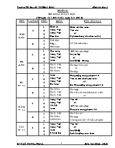 Giáo án Lớp 1 - Tuần 12 - Năm học 2013-2014 - Trần Thị Thúy Hằng
