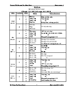 Giáo án Lớp 1 - Tuần 14 - Năm học 2013-2014 - Trần Thị Thúy Hằng