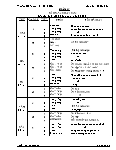 Giáo án Lớp 1 - Tuần 15 - Năm học 2013-2014 - Trần Thị Thúy Hằng