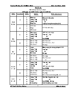 Giáo án Lớp 1 - Tuần 16 - Năm học 2013-2014 - Trần Thị Thúy Hằng