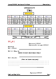 Giáo án Lớp 1 - Tuần 2 - Năm học 2017-2018 - Hạng Thị Dúa