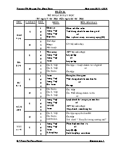 Giáo án Lớp 1 - Tuần 31 - Năm học 2013-2014 - Trần Thị Thúy Hằng
