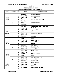 Giáo án Lớp 1 - Tuần 5 - Năm học 2013-2014 - Trần Thị Thúy Hằng