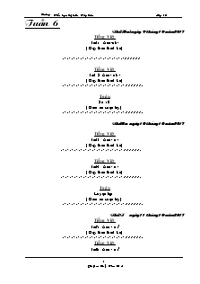 Giáo án Lớp 1 - Tuần 6 - Năm học 2017-2018 - Phạm Thị Thu Hà
