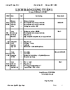 Giáo án Lớp 2 - Tuần 1 - Năm học 2017-2018 - Nguyễn Ngọc Được