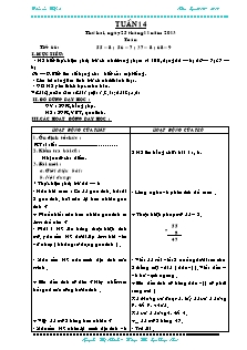 Giáo án Lớp 2 - Tuần 14 - Năm học 2013-2014 - Nguyễn Thị Nhinh