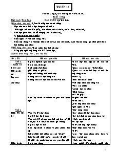 Giáo án Lớp 2 - Tuần 14 - Năm học 2014-2015 - Trường Tiểu học Quảng Trung