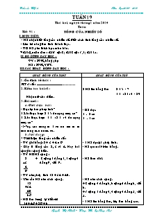 Giáo án Lớp 2 - Tuần 19 - Năm học 2013-2014 - Nguyễn Thị Nhinh