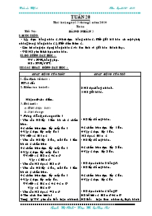 Giáo án Lớp 2 - Tuần 20 - Năm học 2013-2014 - Nguyễn Thị Nhinh