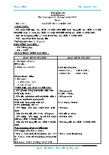 Giáo án Lớp 2 - Tuần 29 - Năm học 2013-2014 - Nguyễn Thị Nhinh