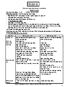 Giáo án Lớp 2 - Tuần 31 - Năm học 2014-2015 - Trường Tiểu học Quảng Trung