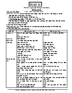 Giáo án Lớp 2 - Tuần 33 - Năm học 2014-2015 - Trường Tiểu học Quảng Trung