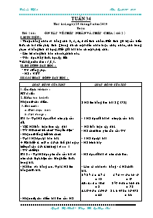 Giáo án Lớp 2 - Tuần 34 - Năm học 2013-2014 - Nguyễn Thị Nhinh