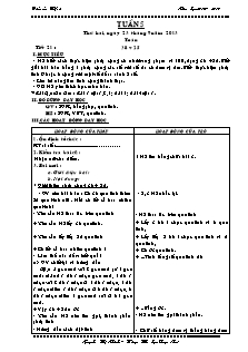 Giáo án Lớp 2 - Tuần 5 - Năm học 2013-2014 - Nguyễn Thị Nhinh