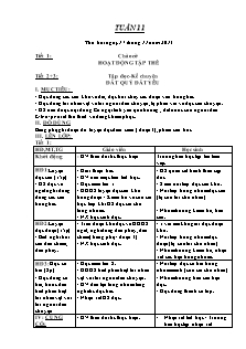 Giáo án Lớp 3 - Tuần 1 đến 11 - Năm học 2014-2015