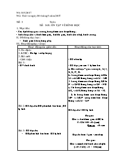 Giáo án Lớp 3 - Tuần 34 (Thứ tư) - Năm học 2016-2017