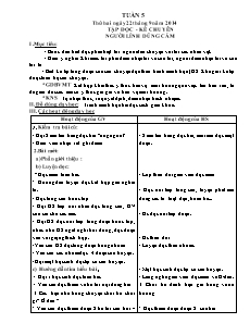 Giáo án Lớp 3 - Tuần 5 - Năm học 2014-2015