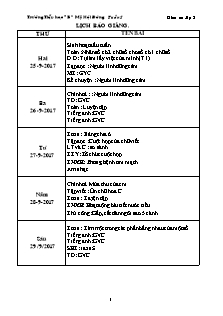 Giáo án Lớp 3 - Tuần 5 - Năm học 2017-2018 - Trường Tiểu học “B” Mỹ Hội Đông