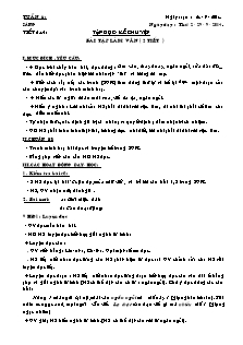 Giáo án Lớp 3 - Tuần 6 - Năm học 2014-2015 - Cô Thùy