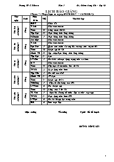 Giáo án Lớp 3 - Tuần 7 - Năm học 2017-2018 - Huỳnh Đông Hải