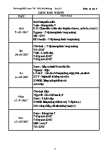 Giáo án Lớp 3 - Tuần 7 - Năm học 2017-2018 - Trường Tiểu học “B” Mỹ Hội Đông