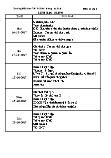 Giáo án Lớp 3 - Tuần 8 - Năm học 2017-2018 - Trường Tiểu học “B” Mỹ Hội Đông