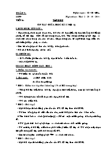 Giáo án Lớp 3 - Tuần 9 - Năm học 2014-2015 - Cô Thùy