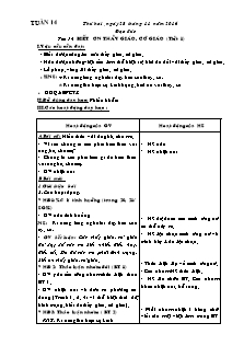 Giáo án Lớp 4 - Tuần 14 - Năm học 2016-2017