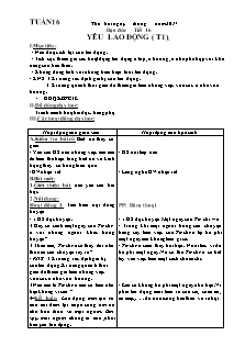 Giáo án Lớp 4 - Tuần 16 - Năm học 2016-2017