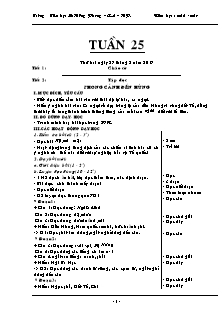 Giáo án Lớp 5 - Tuần 25 - Năm học 2016-2017 - Trường Tiểu học Lê Hồng Phong