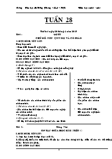 Giáo án Lớp 5 - Tuần 28 - Năm học 2016-2017 - Trường Tiểu học Lê Hồng Phong