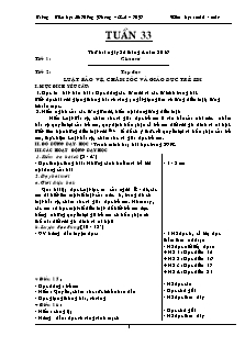 Giáo án Lớp 5 - Tuần 33 - Năm học 2016-2017 - Trường Tiểu học Lê Hồng Phong
