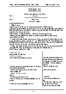Giáo án Lớp 5 - Tuần 35 - Năm học 2016-2017 - Trường Tiểu học Lê Hồng Phong