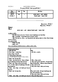 Giáo án Trải nghiệm sáng tạo Lớp 2 - Tuần 1 đến 6 - Năm học 2017-2018