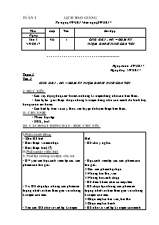 Giáo án Trải nghiệm sáng tạo Lớp 4 - Tuần 1 đến 6 - Năm học 2017-2018