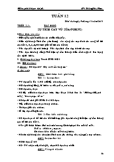 Kế hoạch bài học Lớp 2 - Tuần 12 - Năm học 2016-2017 - Thăng Thu Hiền