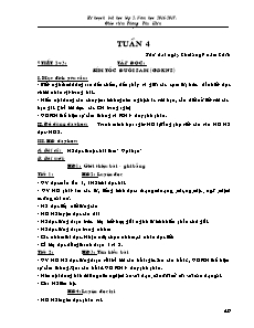 Kế hoạch bài học Lớp 2 - Tuần 4 - Năm học 2016-2017 - Thăng Thu Hiền