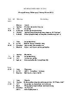 Kế hoạch bài học Lớp 4 - Tuần 6 - Năm học 2017-2018