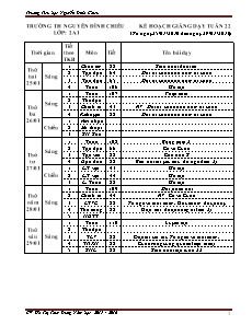 Kế hoạch giảng dạy Lớp 2 - Tuần 22 - Năm học 2015-2016 - Hồ Thị Thùy Dung