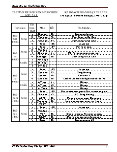 Kế hoạch giảng dạy Lớp 2 - Tuần 26 - Năm học 2015-2016 - Hồ Thị Thùy Dung