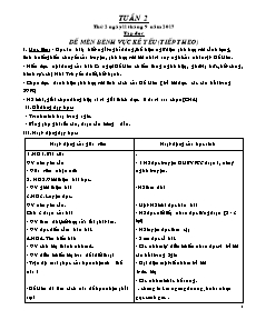 Giáo án các môn Lớp 4 - Tuần 2 - Năm học 2017-2018